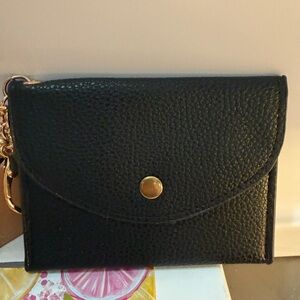 Fashion Jewelry Black Textured Wallet